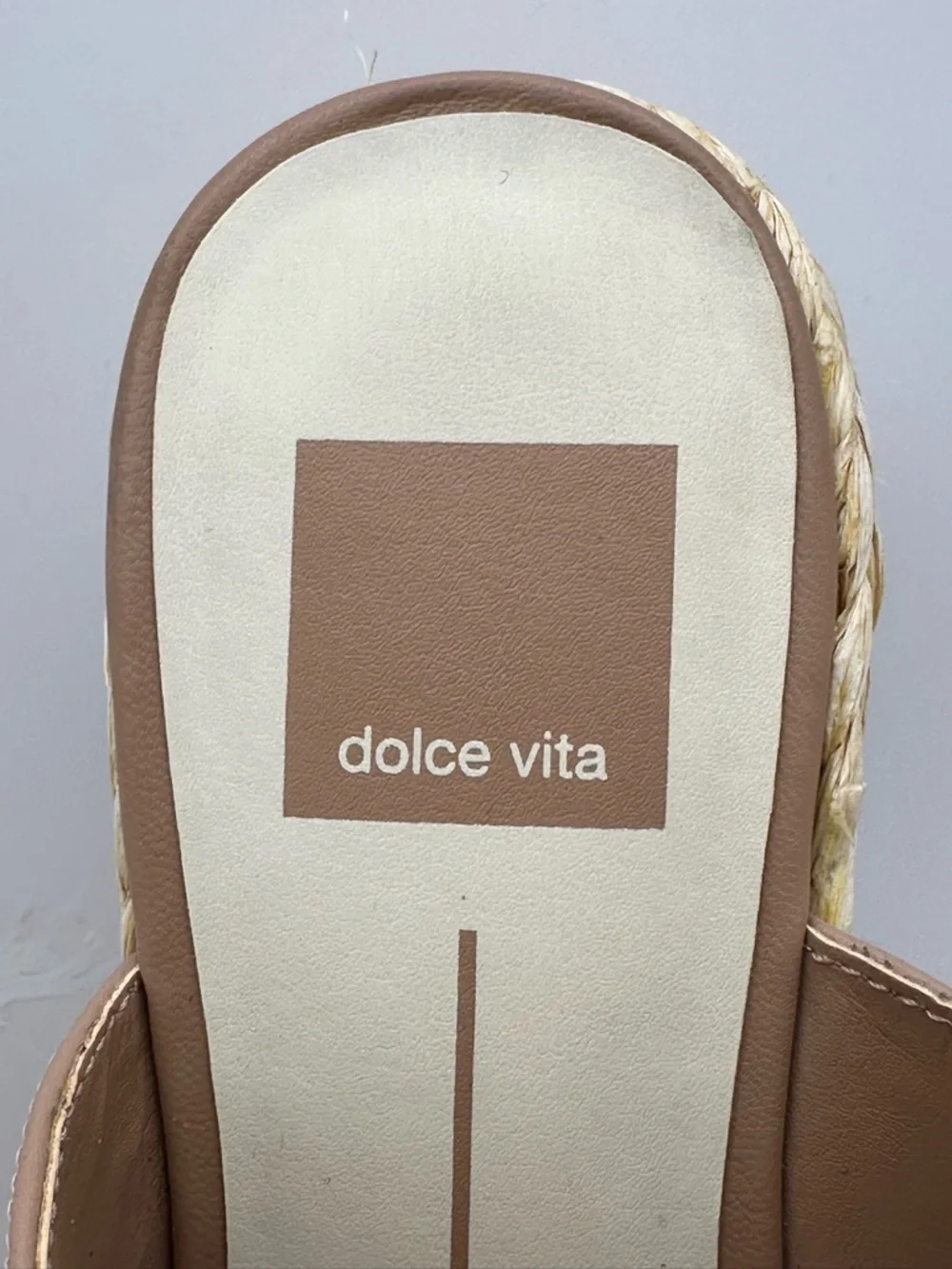 Dolce Vita Raffia Woven Platform Wedge Sandals Coastal Resort Vacation Size 7